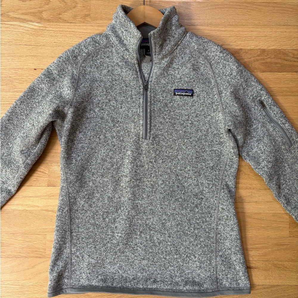 Patagonia Gray Better Sweater 1/4-Zip Fleece Size Medium in Excellent Condition - Picture 5 of 15